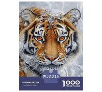 Puzzles for Adults 1000 Puzzles Frosty Tiger Gaze Puzzle for Adults Relax Games Analysis And Logic Deal As Gifts for The Whole Family 38x26cm/1000pcs