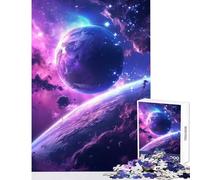 Puzzles for Adults 1000 Puzzles Galaxy Outer Space Educational Toy Gift Birthday Practical Game with Matching Poster And Trivia Sheet Size 38x52cm