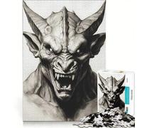 Puzzles for Adults 1000 Puzzles Gargoyle Sketch, Hands-on Game, For Family Fun, Improving Love between Couples 50x75cm
