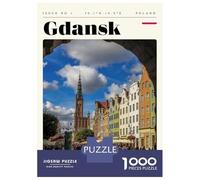 Puzzles for Adults 1000 Puzzles Gdansk Poland Travel Art Puzzle for Adults Relax Games Analysis And Logic Deal As Gifts for The Whole Family 38x26cm/1000pcs