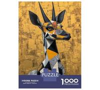 Puzzles for Adults 1000 Puzzles Geometric Deer Wall Art Print Puzzles for Adults Relax Games Staycation Kill Time for Birthday, Chrismas 38x26cm/1000pcs