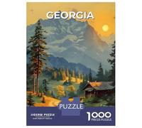 Puzzles for Adults 1000 Puzzles Georgia Mountain Landscape Puzzles for Adults Relaxing Games Precision Cutting Deal As Gifts for The Whole Family 70x50cm/1000pcs