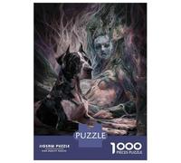 Puzzles for Adults 1000 Puzzles Ghostly Great Dane in Mystic Forest Puzzles for Adults Relax Games Staycation Kill Time for Birthday, Chrismas 70x50cm/1000pcs