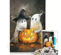 Puzzles for Adults 1000 Puzzles Ghosts Pumpkin Halloween, Hands-on Game, For Family Fun, Improving Love between Couples 50x75cm