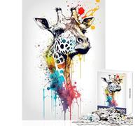 Puzzles for Adults 1000 Puzzles Giraffe Adult Jigsaw Puzzles Improve Memory Help The Brain Exercise for Is Ideal As A Gifts (38x26cm)
