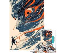 Puzzles for Adults 1000 Puzzles Girl Facing Monster Difficult And Challenge Hand Speed Race Toy Wall Decor for And 14 Years And over (38x26cm)