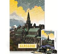 Puzzles for Adults 1000 Puzzles Glasgow Premium Cut Fun Focus Game Gift Chill Game Play Birthday Art Play (50x75cm)