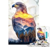 Puzzles for Adults 1000 Puzzles Golden Eagle's Sunset Realm Jigsaw 1000 Pieces Toy Wall Decor But Fun And Humorous for Is Ideal As A Gifts (38x26cm)