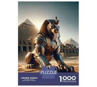 Puzzles for Adults 1000 Puzzles Golden Egyptian Sphinx Statue Adult Jigsaw Puzzle Relaxing Games For Family Fun Deal As Gifts for The Whole Family 52x38cm/1000pcs