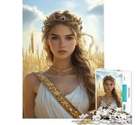Puzzles for Adults 1000 Puzzles Golden Goddess Juno Portrait Jigsaw 1000 Piece Home Decoration Toys Wall Art Christmas Birthday Gifts (38x52cm)