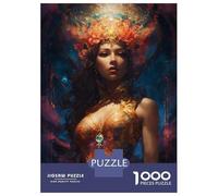 Puzzles for Adults 1000 Puzzles Golden Goddess with Floral Crown Jigsaw for Adults Hands-on Game For Family Fun Unique Birthday And Gifts 38x26cm/1000pcs