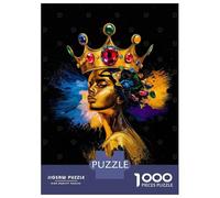 Puzzles for Adults 1000 Puzzles Golden Queen Portrait Jigsaws for Adults Toy Wall Decor Stress Reliever Unique Birthday And Gifts 52x38cm/1000pcs