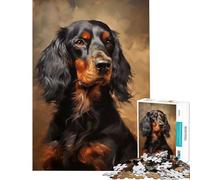 Puzzles for Adults 1000 Puzzles Gordon Setter Brain Intelligence Challenge Addictive Toys Hands-on Game A Work of Art Gifts Ideas (Size 50x75cm)