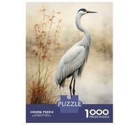 Puzzles for Adults 1000 Puzzles Graceful Crane Watercolor Jigsaw for Adults Hands-on Game For Family Fun Unique Birthday And Gifts 70x50cm/1000pcs