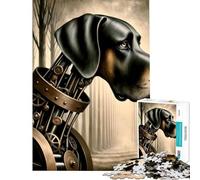 Puzzles for Adults 1000 Puzzles Great Dane Steampunk Fun Activities at Home For Family Fun Hands-on Game for And 14 Years And over (50x75cm)