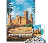 Puzzles for Adults 1000 Puzzles Great Mosque of Djenné Brainteaser Family Games Staycation Kill Time Birthday Gift (38x52cm)