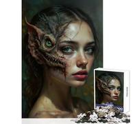 Puzzles for Adults 1000 Puzzles Half-Human, Half-Monster Portrait Adult Jigsaw Puzzles Improve Memory Help The Brain Exercise for Is Ideal As A Gifts (38x26cm)