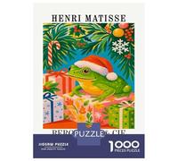 Puzzles for Adults 1000 Puzzles Henri Matisse Christmas Frog Art Print Puzzles for Adults Relax Games Precision Cutting Unique Birthday And Gifts 38x26cm/1000pcs