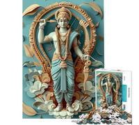 Puzzles for Adults 1000 Puzzles Hinduism Rama God Jigsaws for Adults DIY Toys Difficult Challenge Deal As Gifts for The Whole Family (Size 38x52cm)
