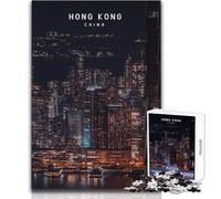 Puzzles for Adults 1000 Puzzles Hong Kong Challenging Game Toys Learning Educational Art Work Gift Size 50x75cm