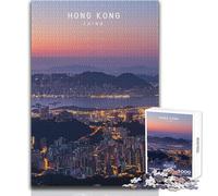 Puzzles for Adults 1000 Puzzles Hong Kong Challenging Game Toys Learning Educational Art Work Gift Size 38x52cm