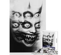 Puzzles for Adults 1000 Puzzles Horrific Demon Face Adult Jigsaw Puzzles Improve Memory Help The Brain Exercise for Is Ideal As A Gifts (50x75cm)