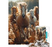 Puzzles for Adults 1000 Puzzles Horse Fun at Home Activities, Enhance Memory Hands-on Game for And 14 Years And over (50x75cm)