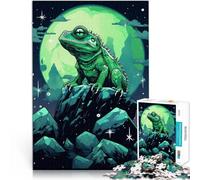 Puzzles for Adults 1000 Puzzles Iguana on a Rock Made of cardboard for 14+ Analysis and logic Birthday Gifts。size:38x52cm/14.96x20.47inch