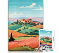 Puzzles for Adults 1000 Puzzles Italy Tuscany Travel Art Educational Games Staycation Kill Time Birthday Gifts Size 38x52cm