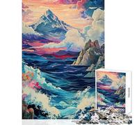 Puzzles for Adults 1000 Puzzles Japan Kanagawa Wave Anti-Stress Toys Great Gift for Games Hands-on Game Help The Brain Exercise Size 38x26cm