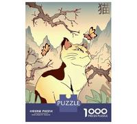 Puzzles for Adults 1000 Puzzles Japanese Bonsai Style Cat Jigsaw for Adults Hands-on Game For Family Fun Unique Birthday And Gifts 70x50cm/1000pcs