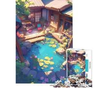 Puzzles for Adults 1000 Puzzles Japanese Garden Oasis Fun at Home Activities, Enhance Memory Hands-on Game for And 14 Years And over (38x26cm)