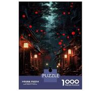 Puzzles for Adults 1000 Puzzles Japanese Lanterns Night Scene Puzzles for Adults Relax Games Staycation Kill Time for Birthday, Chrismas 38x26cm/1000pcs