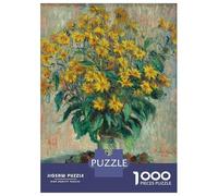 Puzzles for Adults 1000 Puzzles Jerusalem Artichoke Flower Teenager Puzzles Brain Teaser Game Precision Cutting Help The Brain Exercise 38x26cm/1000pcs