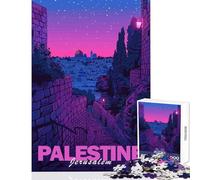 Puzzles for Adults 1000 Puzzles Jerusalem Palestine Poster Educational Toy Gifts for Women Men Relaxing Games Help The Brain Exercise Size 50x75cm