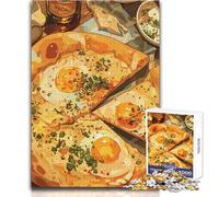 Puzzles for Adults 1000 Puzzles Khachapuri with Egg And Herbs Educational Games Staycation Kill Time Birthday Gifts Size 38x52cm