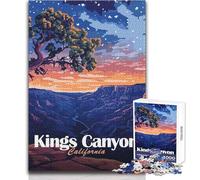 Puzzles for Adults 1000 Puzzles Kings Canyon California Landscape Illustration Educational Games Staycation Kill Time Birthday Gifts Size 38x26cm