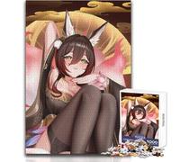 Puzzles for Adults 1000 Puzzles Kitsune Girl in Kimono Beautiful Design Game Home Art Decor Gift For Birthdays Size 38x52cm