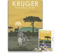Puzzles for Adults 1000 Puzzles Kruger National Park SA Challenging Game Toys Learning Educational Art Work Gift Size 38x52cm
