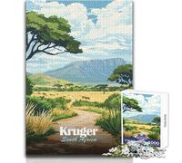 Puzzles for Adults 1000 Puzzles Kruger National Park, South Africa Educational Games Staycation Kill Time Birthday Gifts Size 50x75cm