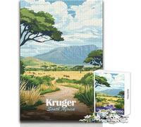 Puzzles for Adults 1000 Puzzles Kruger National Park, South Africa Educational Games Staycation Kill Time Birthday Gifts Size 38x26cm