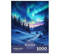 Puzzles for Adults 1000 Puzzles Lapland Finland Aurora Borealis Puzzles for Adults Relaxing Games Precision Cutting Deal As Gifts for The Whole Family 70x50cm/1000pcs