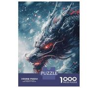Puzzles for Adults 1000 Puzzles Legendary Ice Dragon Puzzle for Adults Relax Games Analysis And Logic Deal As Gifts for The Whole Family 52x38cm/1000pcs
