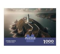 Puzzles for Adults 1000 Puzzles Lighthouse on Rocky Island-1 Puzzles for Adults Relax Games Staycation Kill Time for Birthday, Chrismas 70x50cm/1000pcs
