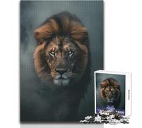 Puzzles for Adults 1000 Puzzles Lion Hunting Predator Beautiful Design Game Home Art Decor Gift For Birthdays Size 50x75cm