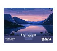 Puzzles for Adults 1000 Puzzles Loch Ness, Scotland Landscape Illustration Puzzles for Adults Relax Games Precision Cutting Unique Birthday And Gifts 52x38cm/1000pcs