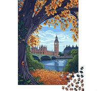 Puzzles for Adults 1000 Puzzles London Autumn Scenery Jigsaw for Adults Hands-on Game For Family Fun Unique Birthday And Gifts 52x38cm/1000pcs