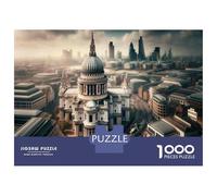 Puzzles for Adults 1000 Puzzles London Cityscape with St Paul's Cathedral Puzzles for Adults Relaxing Games Precision Cutting Deal As Gifts for The Whole Family 70x50cm/1000pcs