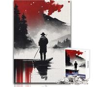 Puzzles for Adults 1000 Puzzles Lonesome Fisher Beautiful Design Game Home Art Decor Gift For Birthdays Size 38x52cm