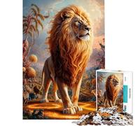 Puzzles for Adults 1000 Puzzles Luminous Lion Fun Activities at Home For Family Fun Hands-on Game for And 14 Years And over (50x75cm)